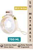 Premium Ergonomik Sızdırmaz Kapak Omuz Askılı Spor Okul Ofis Çok Şık Estetik Su Matarası 750 ML - 1