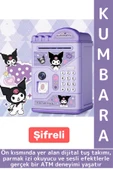 Eğlenceli Çocuk Para Biriktirme Alışkanlığı Kazandıran Kuromi Şifreli Parmak İzli Sesli ATM Kumbara thumbnail 1