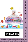 Premium BPA Free Bebek Aktivite Oyuncağı Emekleme Zamanı Yatak Minder Renkli Su Oyun Matı Pembe - 1