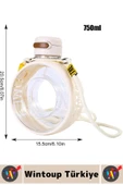 Premium Ergonomik Sızdırmaz Kapak Omuz Askılı Spor Okul Ofis Çok Şık Estetik Su Matarası 750 ML - 6