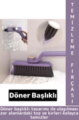 Ergonomik Zemin Derz Köşe Mutfak Banyo Zor Nokta Toz Kir Döner Başlıklı Cımbızlı Temizlik Fırçası thumbnail 1