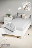 %100 Pamuk Düz Beyaz 70x140 Bebek Lastikli Yatak Çarşaf + Yastık Kılıfı - 1