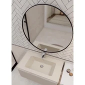 Real Stone ZENITH 80 Etajerli Beyaz Granit Banyo Lavabosu 80x45 - 2