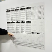 BUFFER® Çarpım Tablosu Ezberleme Manyetik Duvar Stickerı 105 x 100 cm - 4