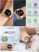 Op Po Find X8 Uyumlu Su Geçirmez Akıllı Saat Metal Kordon Amoled Ekran 1.43 inç thumbnail 3