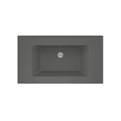 Real Stone ZENITH 80 Etajerli Gri Granit Banyo Lavabosu 80x45 - 1