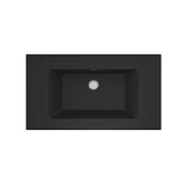 Real Stone ZENITH 80 Etajerli Siyah Granit Banyo Lavabosu 80x45 - 1