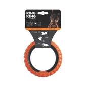M-PETS RING KING KÖPEK OYUNCAĞI SINGLE ORANGE/BLACK - 1