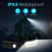Powerdex PD-1172 COB LED Sensörlü 5 Modlu USB Şarj Edilebilir Dahili Pilli Kafa Feneri - 4