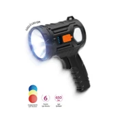 House Pratik HP76 Solar Şarjlı 6 Modlu 1200 mAh 650 Lümen El Feneri Siyah - 2