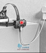 PeakStar PS-8002 XHP50 LED Sensörlü Zoomlu Profesyonel Şarjlı Kafa Feneri thumbnail 6