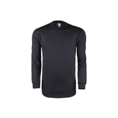 Uzun Kollu Siyah Sweat Tişört - 1