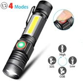 F.B.I PRO F-28A Q5 LED Yağmur Suyu Geçirmez Enerji Tasarruflu Mıknatıslı Şarjlı El Feneri thumbnail 4