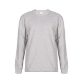 Uzun Kollu Gri Sweat Tişört - 1