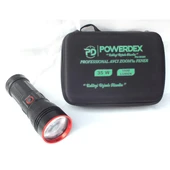 Powerdex PD-10200 Su Geçirmez 35 Watt 3500 Lümen Süper Güçlü LED Profesyonel Şarjlı El Feneri thumbnail 1