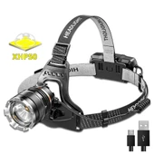 PeakStar PS-8002 XHP50 LED Sensörlü Zoomlu Profesyonel Şarjlı Kafa Feneri thumbnail 3