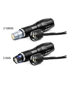 Watton WT-610 Q5 LED 3 Renk Aydınlatmalı Şarjlı El Feneri thumbnail 5