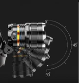 PeakStar PS-8002 XHP50 LED Sensörlü Zoomlu Profesyonel Şarjlı Kafa Feneri thumbnail 2