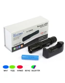 Watton WT-605 10Watt 2000 Lümen 4 Renk Aydınlatmalı Şarjlı El Feneri thumbnail 2