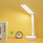 PeakStar PS-1960 Şarjlı Dokunmatik 3 Renk 40 Led Çalışma Okuma Işığı Çocuk Odası Ambiyans Modlu Gece Lambası thumbnail 4