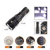 F.B.I Pro F-3001 Alüminyum TG LED Güç Göstergeli Type-C Şarjlı El Feneri thumbnail 2