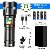 F.B.I Pro F-3002 Alüminyum TG LED Gece Şeritli Type-C Şarjlı El Feneri thumbnail 2