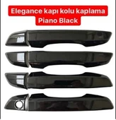 CİVİC FC5 İÇİN UYUMLU DIŞ KAPI KOLU PİANO BLACK PARLAK SİYAH 2016-2021 - 1