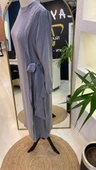 İNVEE MODAL ELBİSE KEMERLİ GRİ 6958 - 4