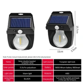 Fithome OR-118 Hareket Sensörlü Su Geçirmez Solar Bahçe Aydınlatma Duvar Lambası - 2