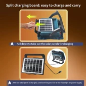 Wison WS-5580 Solar Enerjili 200 Watt Işık Ayarlı Acil Durum Aydınlatması Çalışma Feneri thumbnail 3