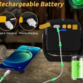 Wison WS-582 Powerbank Özellikli Tripod Bağlantılı Mıknatıslı 3500 Lümen USB Şarjlı Çalışma Feneri - 5