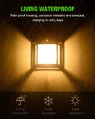 Fithome OR-228 Hareket Sensörlü Su Geçirmez Solar Bahçe Aydınlatma Duvar Lambası thumbnail 3