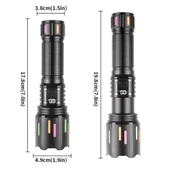 PeakStar PS-9954 30W Zoomlu Led Powerbank Özellikli Şarjlı Profesyonel El Feneri thumbnail 4