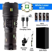 F.B.I Pro F-3001 Alüminyum TG LED Güç Göstergeli Type-C Şarjlı El Feneri thumbnail 5