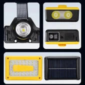 F.B.I Pro F-3003 Alüminyum PM10-TG LED Type-C Powerbank ve Solar Şarjlı Kamp Kafa Feneri - 3