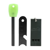 Fithome USB El Feneri Magnezyum Çubuğu Düdük Acil Durum Aparatı Kamp Seti thumbnail 5