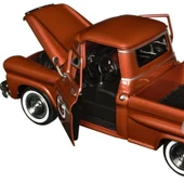 Motor Max Koleksiyon 1 / 24 Ölçek 1958 GMC 100 Pickup Model Metal Araba Kırmızı thumbnail 5