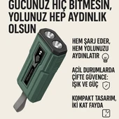 10000 mAh Powerbank El Fenerli Taşınabilir Hızlı Şarj Cihazı PD 22.5W QC3.0 Destekli - 2