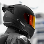 LS2 RAPID 2 R MAT SİYAH MOTOSİKLET KASKI IRIDIUM KIRMIZI VE ŞEFFAF VİZÖR + SPOİLER thumbnail 5