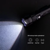 House Pratik HP79 Şarjlı 3 Modlu 800 mAh 100 Lümen El Feneri Siyah - 4