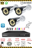 SNRELK Hama 3 Kameralı 5mp lens 320gb Gece Renkli Su Geçirmez Güvenlik Kamera Seti 5536 thumbnail 1