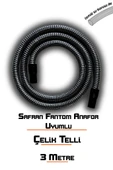 Safran Fantom Anafor Koltuk Yıkama Makinelerine Uyumlu Çelik Telli Vakum Hortumu - 2