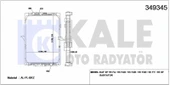 MOTOR SU RADYATORU DAF XF 95 FA / 95 FAD / 95 FAK / 95 FAR / 95 FT / 95 XF (CERCEVELI) / (MT) - KALE 349345 - 1