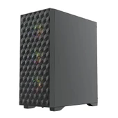 FAZEON F6 650W 80+ Bronze Tempered Glass Mesh 4x ARGB Fanlı USB 3.0 ATX Bilgisayar Kasası thumbnail 4