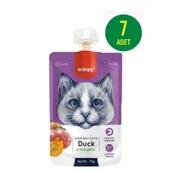 Wanpy Taze Ördekli&Bal Kabaklı  Kedi Et Ezmesi 90 gr X 7 Adet - 1