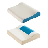 Homedius Visco Long Gell Geniş Boy Ortopedik Yastık Jelli  Beyaz 40x50 - 1