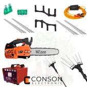 CONSON Akülü Zeytin Hasat Makinesi 36V Devir Ayarlı ve Benzinli Budama Testeresi HEDİYELİ - 1