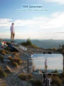 Universal 600mAh Kablosuz Çiftli Yaka Mikrofonu Type-C & Lightning Alıcılı iPhone Android Uyumlu - 8