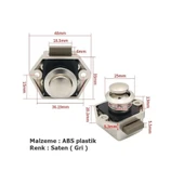 Karavan ve Tekneler için Basmalı Çekmece Dolap Kilidi Saten thumbnail 2