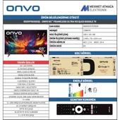 Onvo 65OVF9250UQ 65" 165 Ekran Uydu Alıcılı 4K Ultra HD Google Smart QLED TV thumbnail 3
